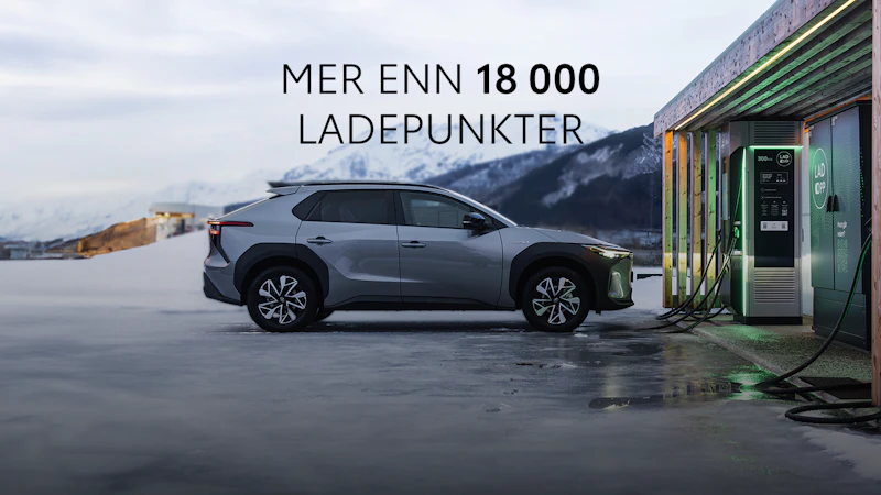 Toyota ladenettverk. Mer enn 18000 ladepunkter